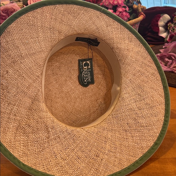 Louise Green floral straw hat, NWT - Picture 5 of 7